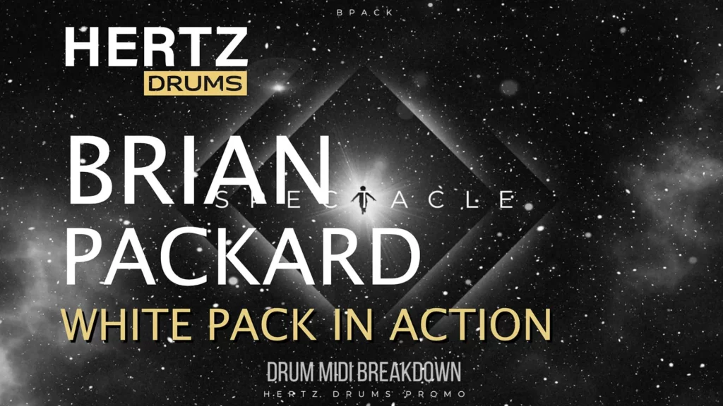 a man floating in space in a movie soundtrack - like fashion. text says "brian packard - white pack in action"