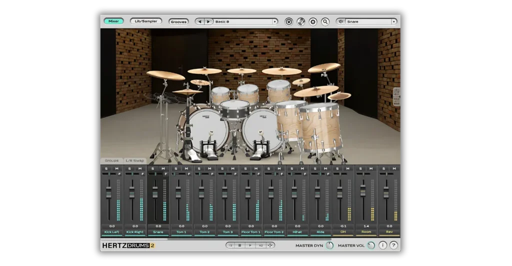 hertz drums 2 mixer